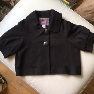 Kenzie Cropped Black Peacoat